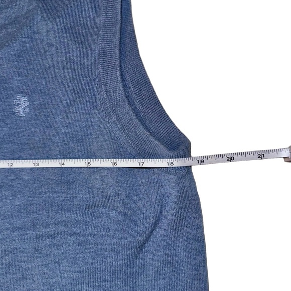 Izod Sweater V-Neck Vest In Blue - Picture 5 of 6